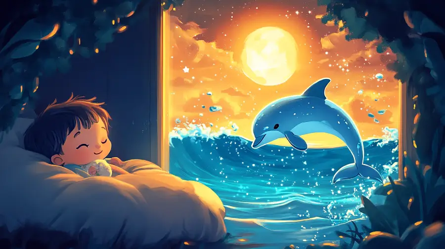 The Dreaming Dolphin – A Gentle Bedtime Story About Ocean Dreams, Magic Friends, and Nighttime Wonder