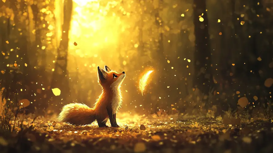 The Fox Who Found a Talking Feather – A Magical Story About Hidden Truths, Listening, and Forest Wisdom