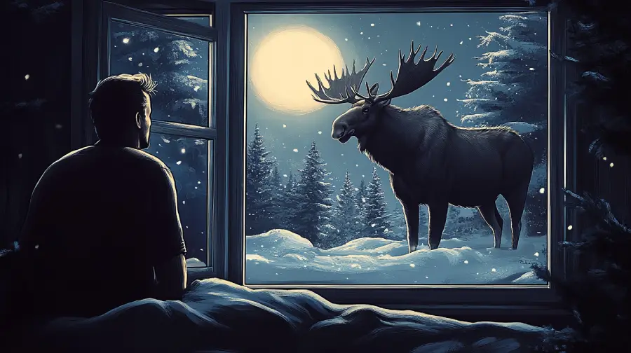 Moose at Midnight – A Man’s Nightly Encounters with a Silent Visitor During Insomnia