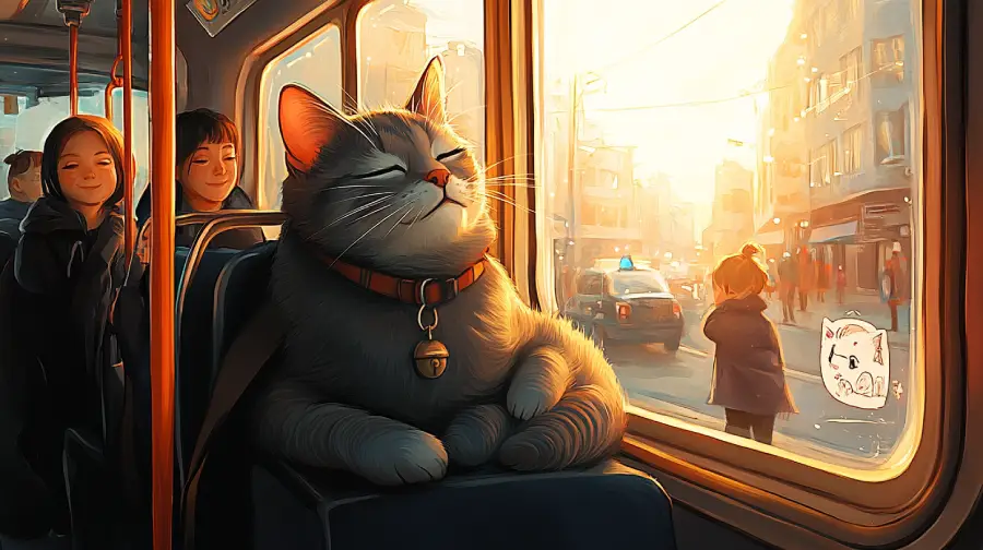 The Cat Who Rode the Bus – How Whiskers Caught a Pickpocket and Became a City Hero