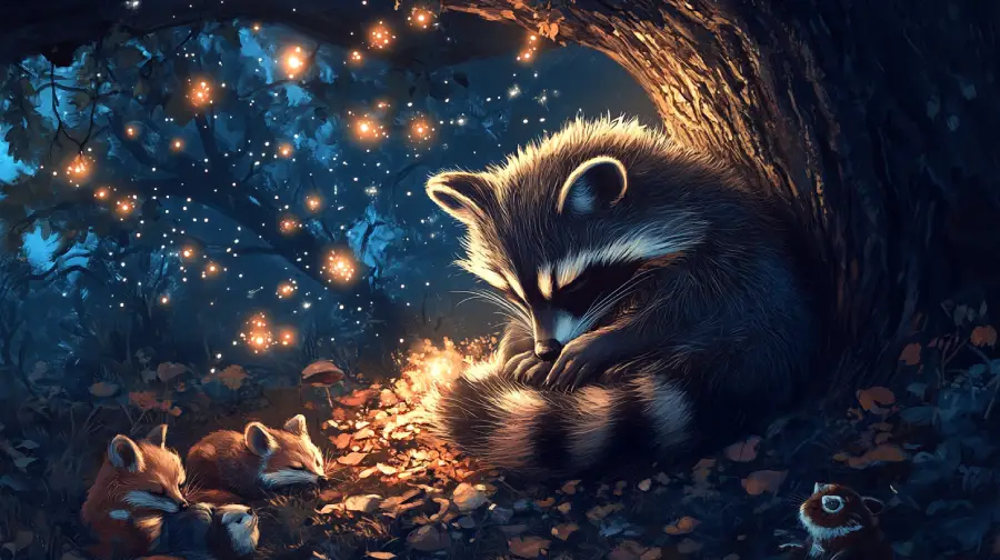 The Raccoon and the Dream Crystals – A Gentle Bedtime Tale About Imagination, Wonders, and Responsibility