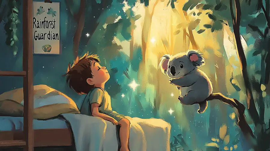 The Koala’s Rainforest Rescue – A Gentle Tale of Nature, Courage, and Friendship Between Boy and Koala