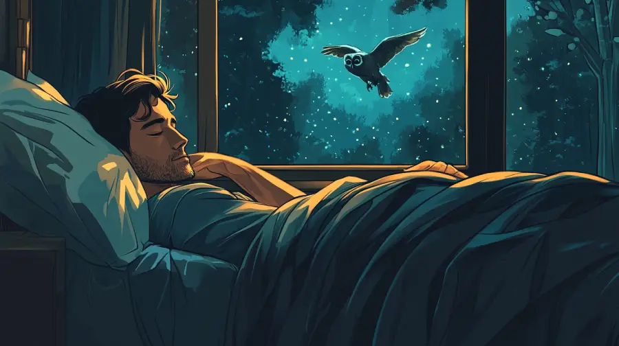 The Owl on the Rooftop – A Man’s Quiet Journey Through Insomnia and Presence