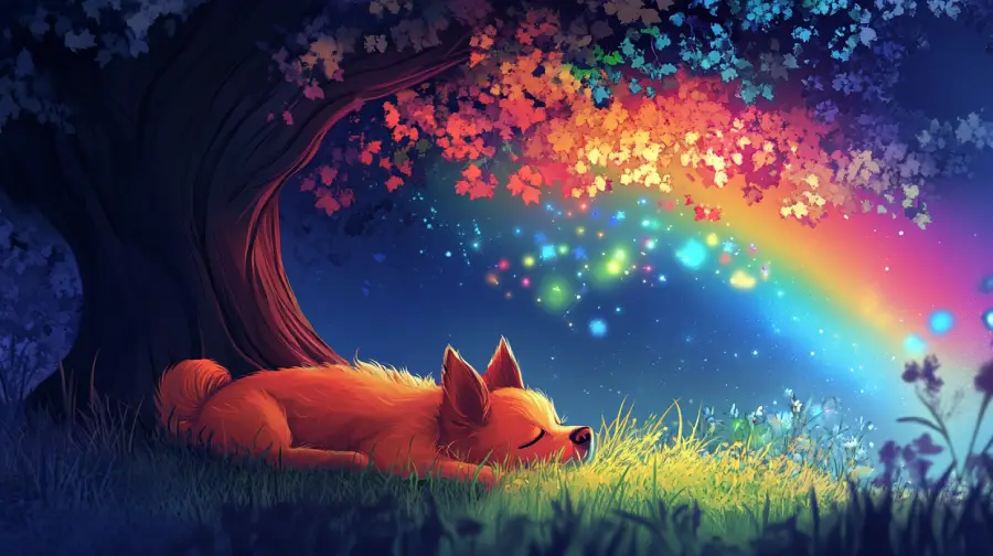 The Puppy Who Snored Rainbows – A Magical Bedtime Story for Kids About Dream Colours, Gentle Light, and Peaceful Nights