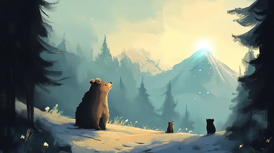 The Bear’s Mountain Journey – How Bruno Found the Glowing Luna Bloom and Brought Magic Home