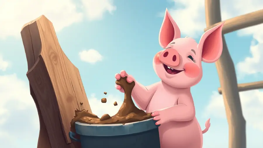 The Pig Who Painted with Mud