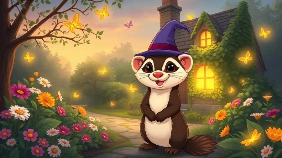 The Magical Ferret’s Potion Garden – How Fizzle Restored Magic to His Enchanted Garden with Heartroot and Hope