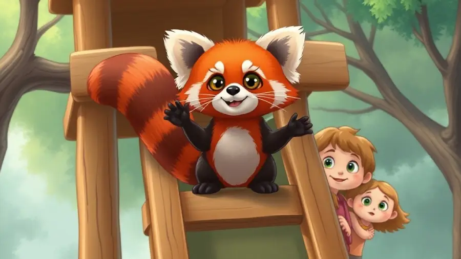 Rolo the Red Panda’s Slide Stop – How One Clever Animal Hero Saved Kids from a Broken Slide