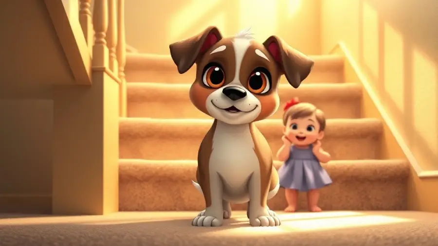 The Dog Who Saved the Day – How Max the Golden Dog Protected His Toddler Friend from the Stairs