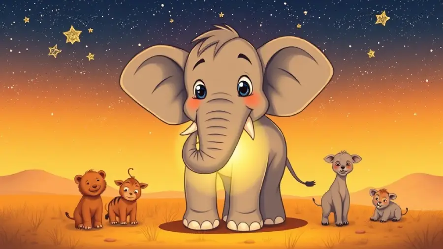 The Elephant Who Carried Sleep in His Trunk – How Eli the Kind Elephant Gave Dreams to the Tired Creatures of the