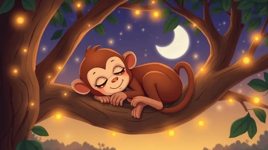 The Monkey Who Swung Into Dream Branches – How Miko Found Dreams in the Sky and Shared Them with the Jungle