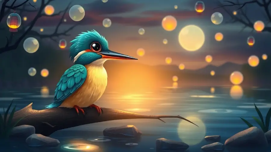 The Kingfisher Who Dipped Dreams in Water – How Kiko Helped Children Sleep with Moonlit Dream Ripples