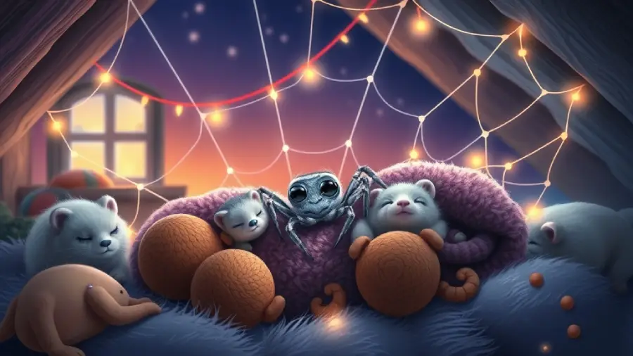 The Spider Who Wove Webby Blankets – How Silvie Gave Rest to the Tired and Small