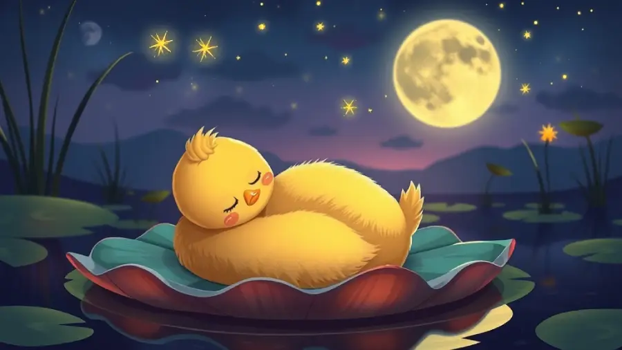 The Duck Who Napped in a Lily-Hammock – How Pip Found Sleep in the Softest Place in the Pond