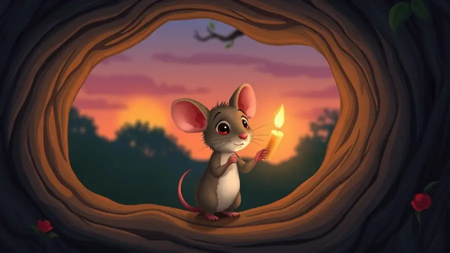 The Mouse Who Found a Candle That Never Dims – How Mira Discovered Hidden Paths with Her Golden Flame