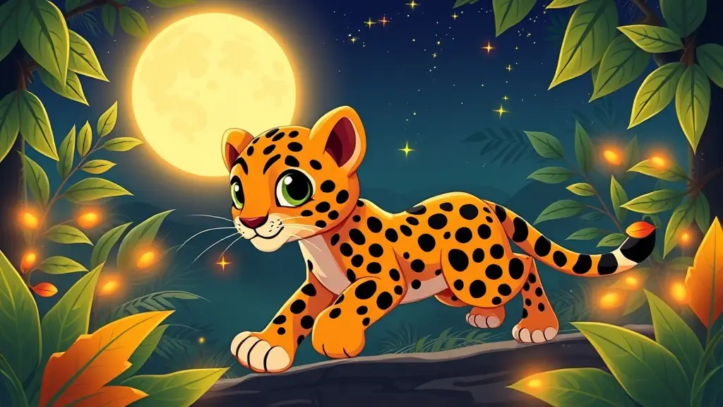 The Leopard’s Midnight Chase – A Jungle Adventure for Kids