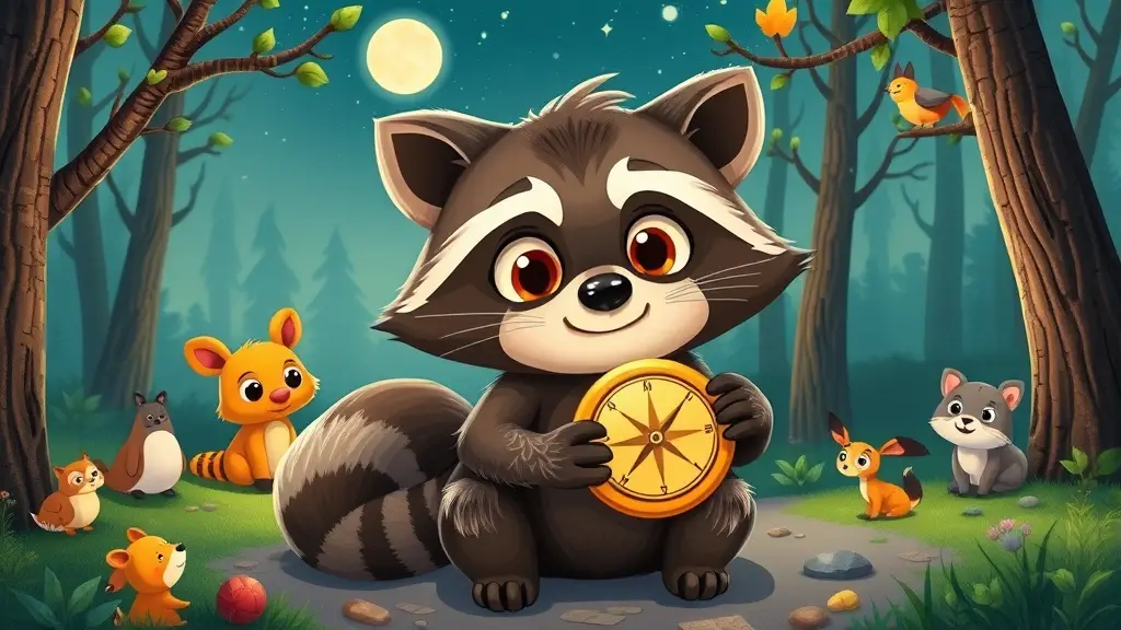 The Raccoon Who Stole a Compass – A Forest Adventure Story for Kids