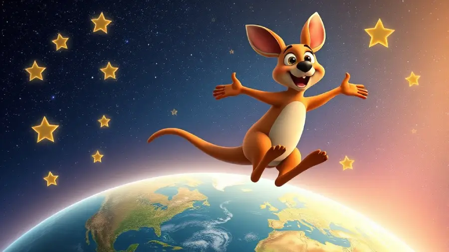 The Kangaroo Who Jumped Across Continents – Animal Adventure for Kids