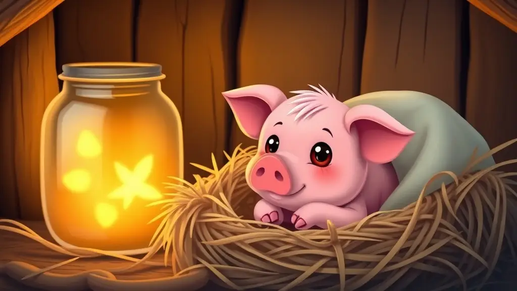 The Piglet Who Slept in a Sunbeam Jar – A Cozy Magical Bedtime Story for Kids