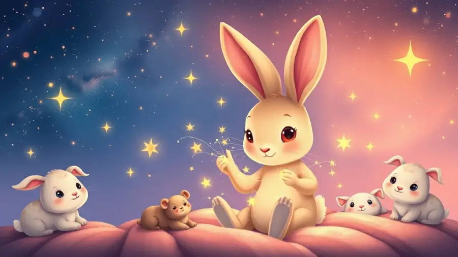 The Rabbit Who Wove a Sky Blanket – A Magical Bedtime Story About Comfort and Stars