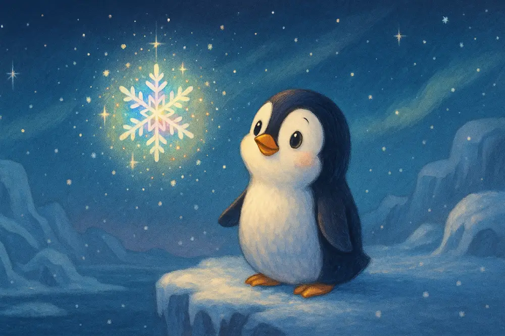 The Penguin Who Found a Magic Snowflake