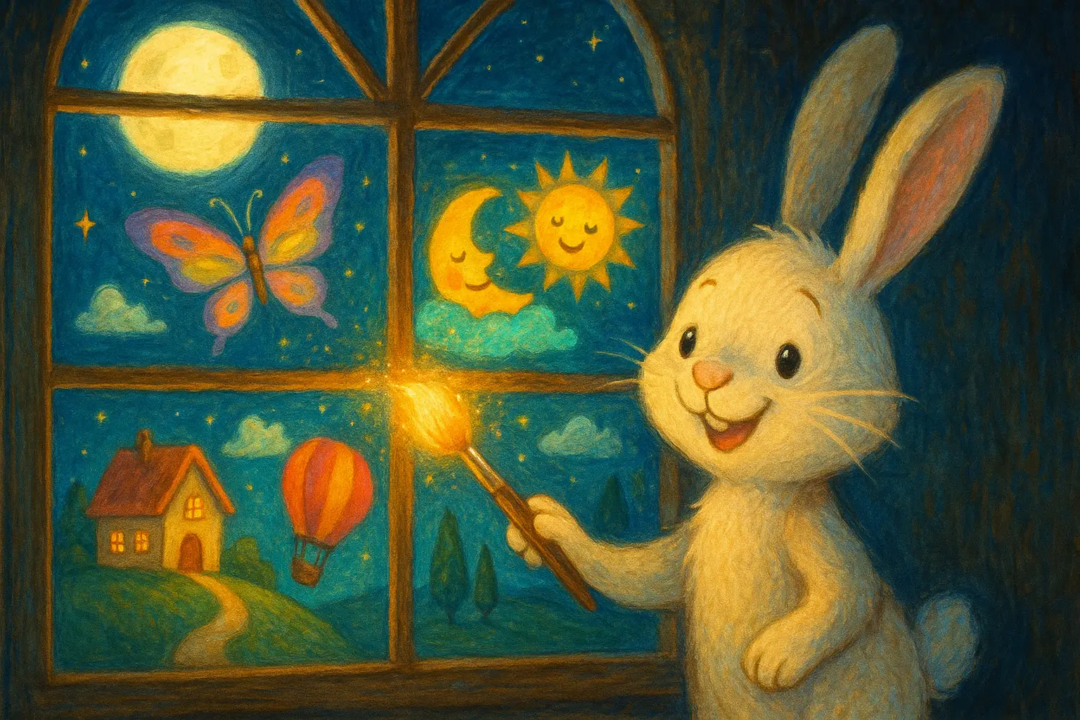 The Bunny Who Painted Dreams on Windows