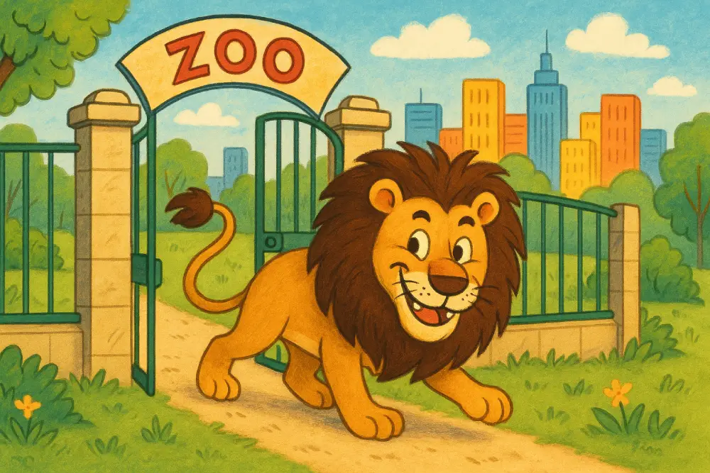 The Lion Who Escaped the Zoo