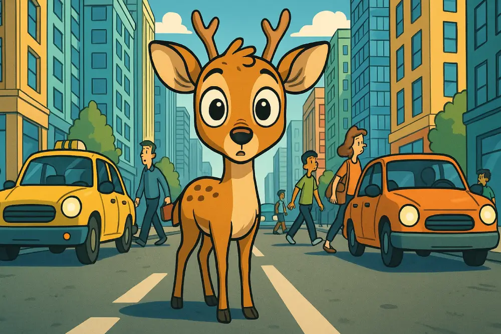 Danny the Deer Lost in the City