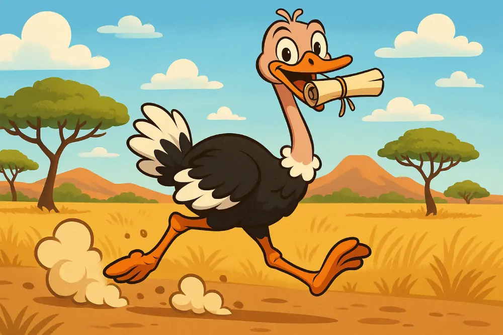 Olly the Ostrich’s Speedy Surprise