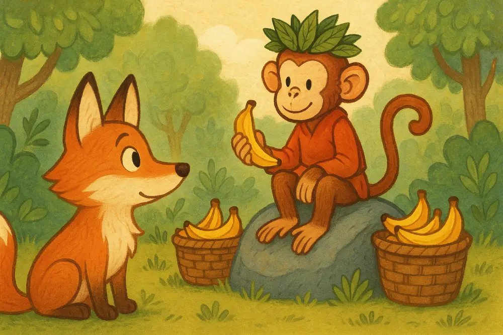 The Fox and the Monkey King’s Bananas