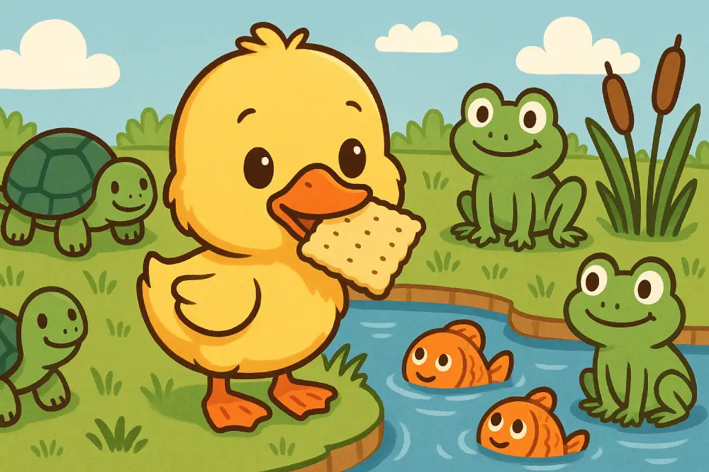 The Duckling Who Shared Her Snacks