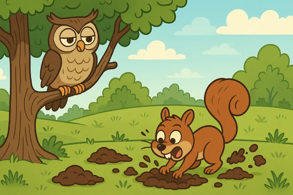 The Wise Owl and the Foolish Squirrel
