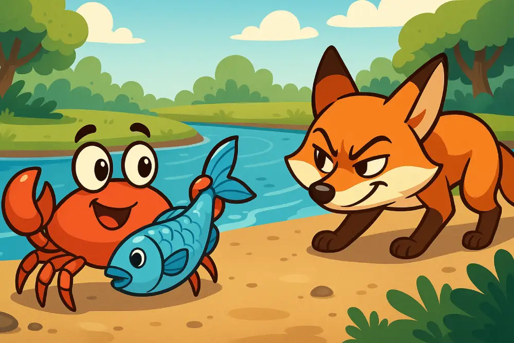 The Clever Crab and the Greedy Fox