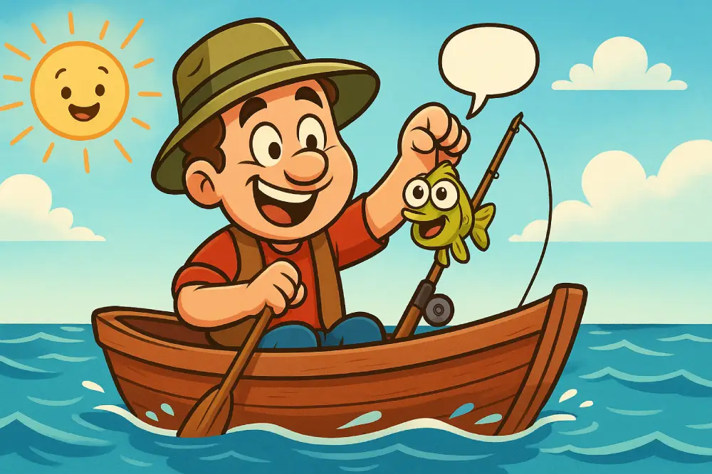 The Fisherman and the Little Fish: A Funny Catch