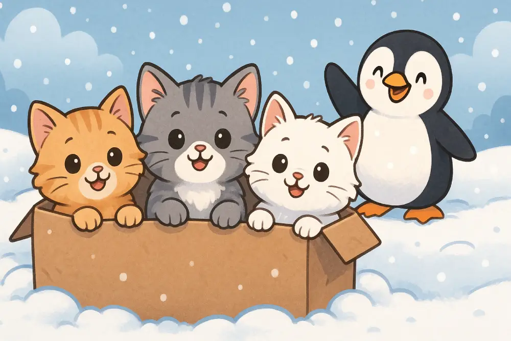 The Three Kittens Who Meowed at the North Pole