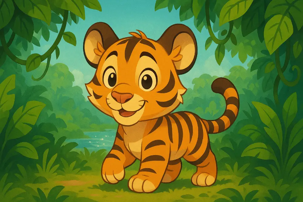 Toby the Tiger Cub and the Lost Pond Adventure