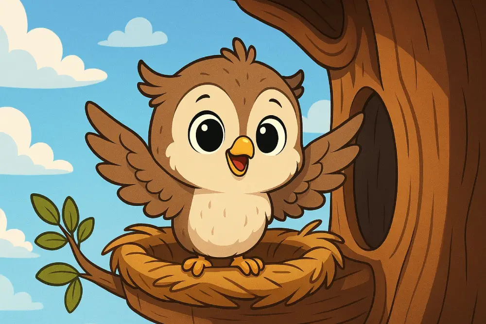 Ollie the Owl’s First Flight Fumble