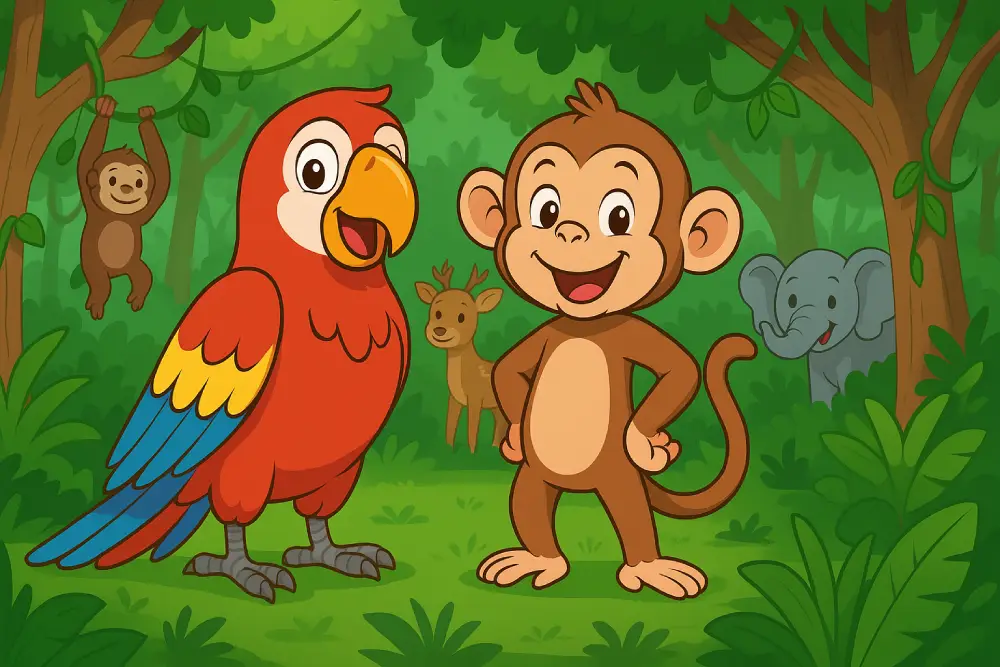 Polly the Parrot and Milo the Monkey Save the Jungle