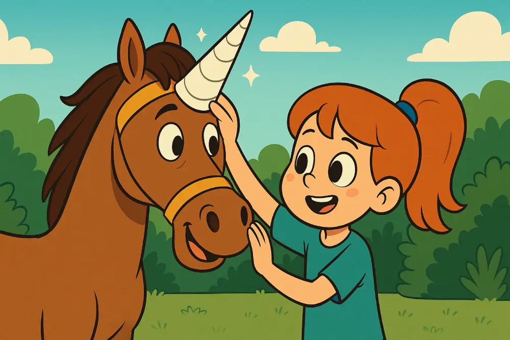 Harvey the Horse and the Homemade Unicorn Horn