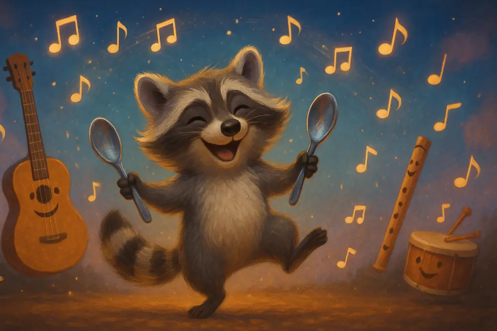 Bandit the Raccoon and the Stormy Song of Music Land